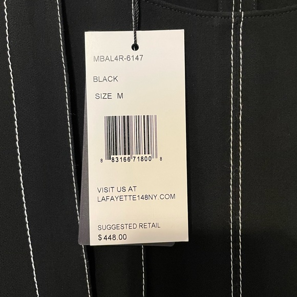 Lafayette 148 New York Finesse Crepe Tayla Blouse Sz M - Picture 7 of 11